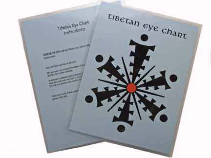 Tibetan Eye Chart in Spanish ~ Laminated Chart